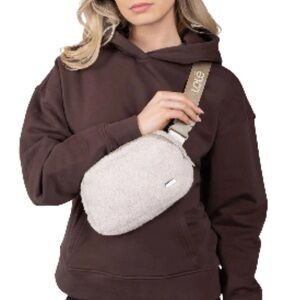 Lolë Sherpa Fleece Cream Belt Bag
